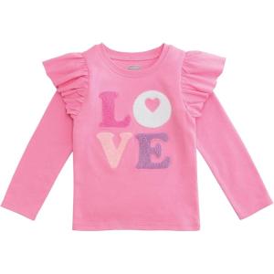 Mud Pie Kids Valentine’s Day Girl Love Tee(Pink)