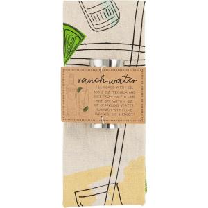 Mud Pie Ranch Water Towel Set; Towel 26″ x 16 1/2″ | Jigger 2 3/4″