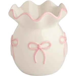 Mud Pie Valentine’s Day Dainty Bow Ruffle Bud Vase