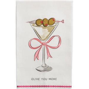 Mud Pie Valentine’s Day Olive You Sequin Towel