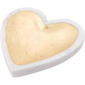White Marble Foil Heart Tray