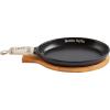 Mud Pie Circa Fajita Skillet Set, Black, 13 1/2″ x 7″ dia