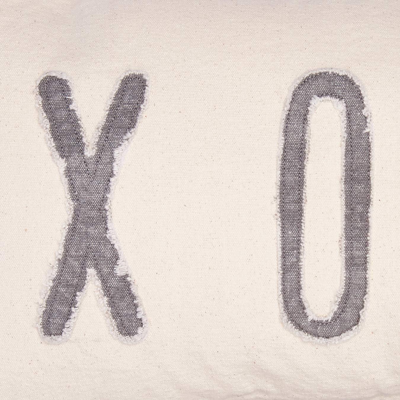 image:imageMud Pie Polyester XOXOXO Washed Canvas Long Pillow 4163015 1 Count Pack of 1XOXOXO