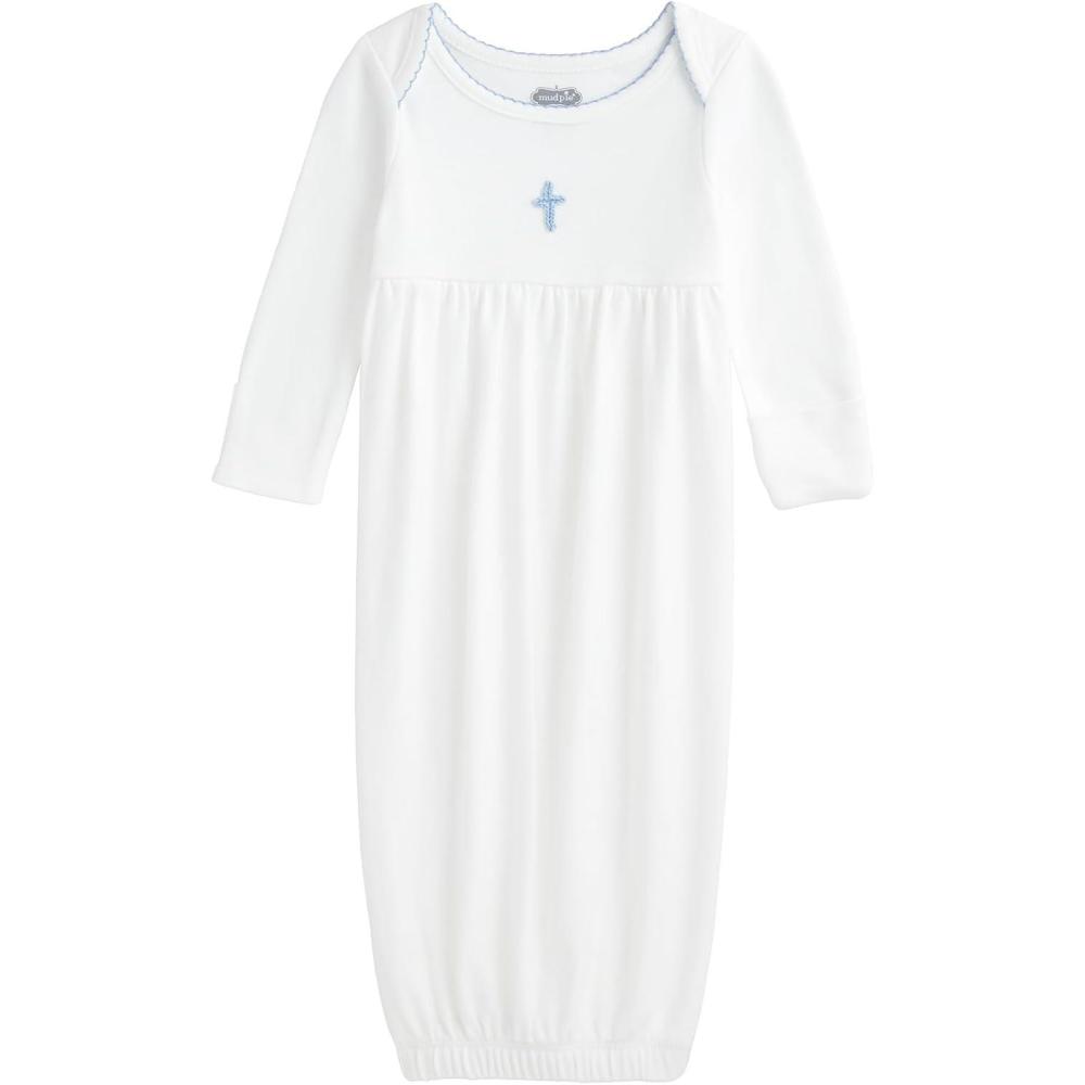 image:imageMud Pie Baby Crochet Cross GownBlue