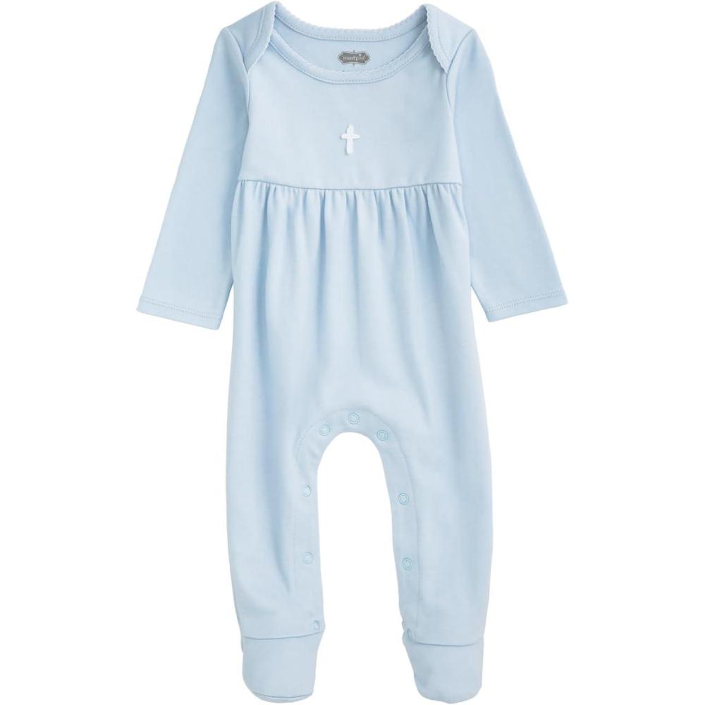 image:imageMud Pie Baby Sleeper with Crochet CrossBlue