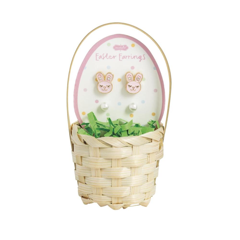 image:imageMud Pie Little Girl White Easter Bunny Stud EarringsPINK