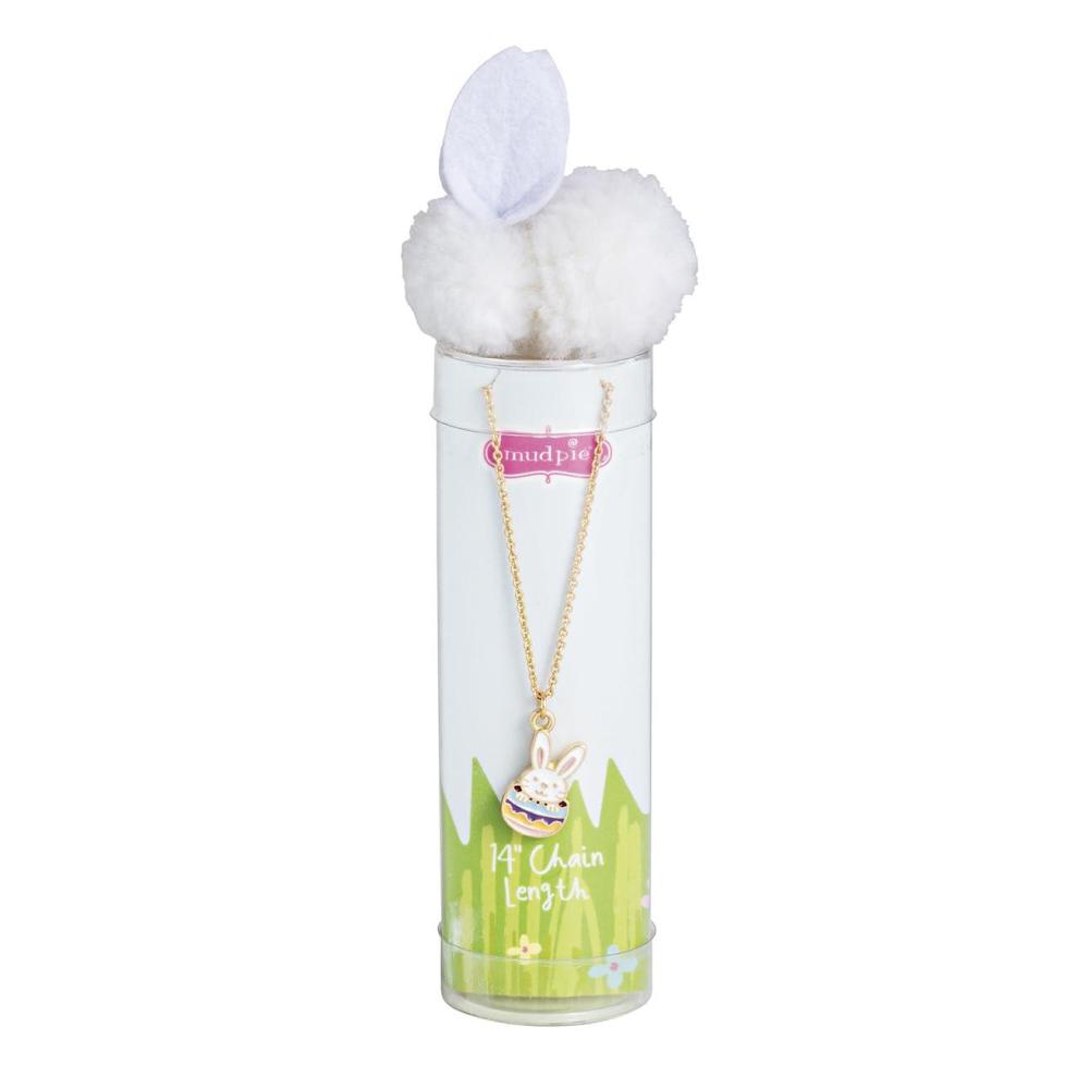 image:imageMud Pie Pink Easter Tube NecklaceWHITE