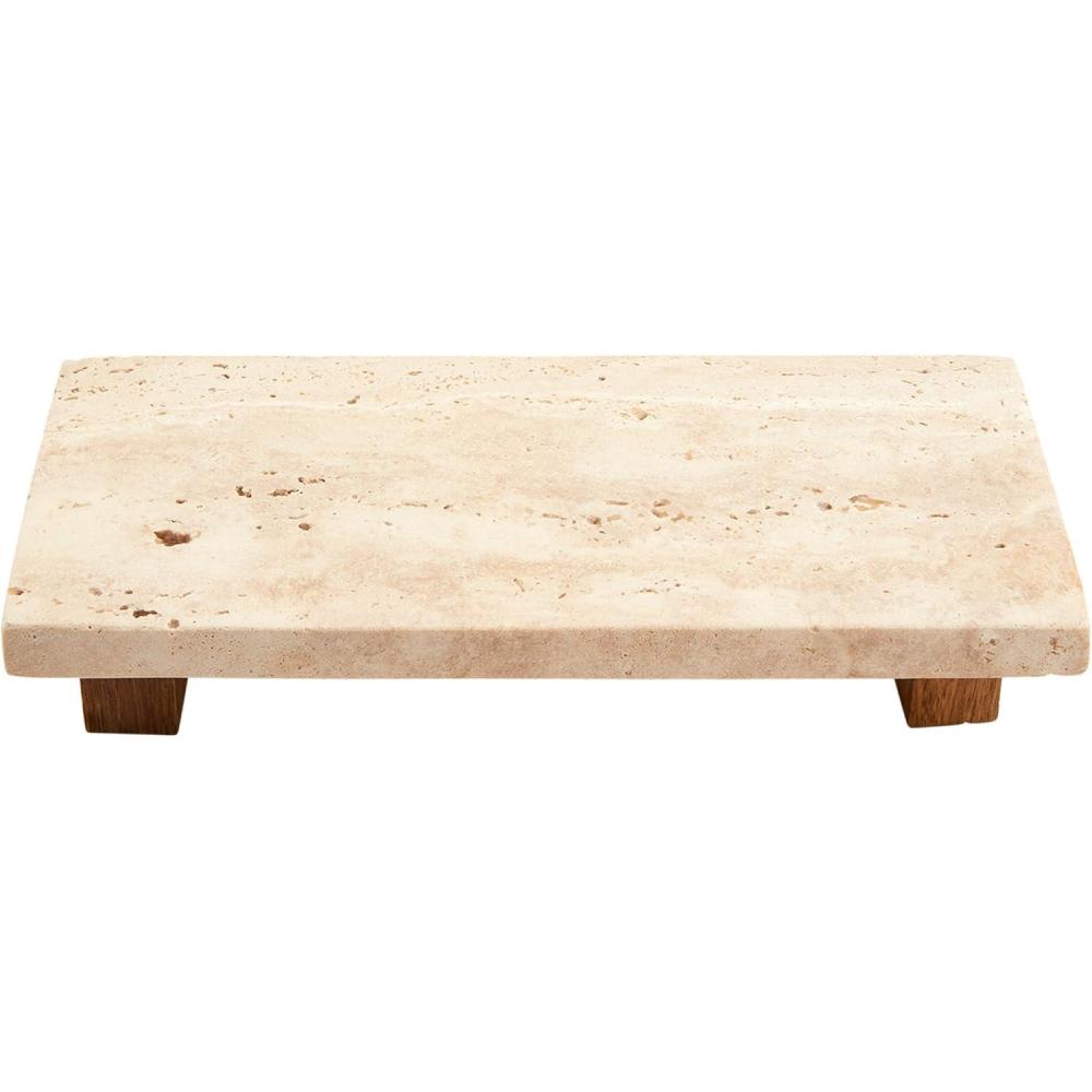 image:imageMud Pie Small Travertine Footed Tray 4 x 9