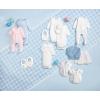 Mud Pie Baby Sleeper with Crochet Cross(Blue)