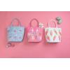 Mud Pie Cotton Canvas White Easter Carrot Sequin Tote
