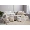 Mud Pie Polyester XOXOXO Washed Canvas Long Pillow 4163015, 1 Count (Pack of 1)(PS I LOVE YOU)
