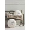 Mud Pie Polyester XOXOXO Washed Canvas Long Pillow 4163015, 1 Count (Pack of 1)(PS I LOVE YOU)