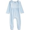 Mud Pie Baby Sleeper with Crochet Cross(Blue)