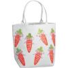 Mud Pie Cotton Canvas White Easter Carrot Sequin Tote