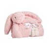 Mud Pie Pink Bunny Plush Blanket(Pink)