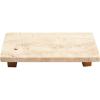 Mud Pie Small Travertine Footed Tray; 4″ x 9″