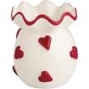 Mud Pie Valentine’s Day Heart Ruffle Bud Vase