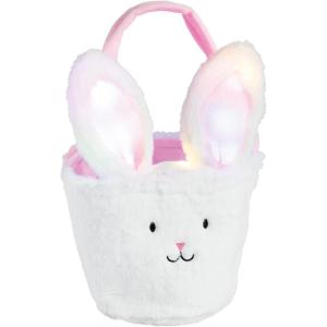 Mud Pie Blue Light Up Easter Basket(Pink)