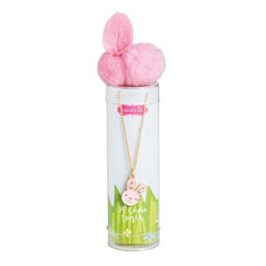 Mud Pie Pink Easter Tube Necklace(PINK)