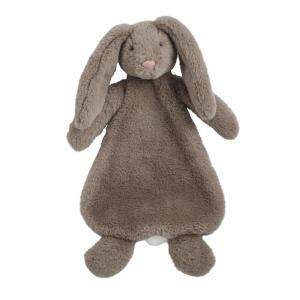 Mud Pie Taupe Bunny Plush Woobie(BROWN)