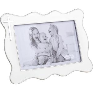 Mud Pie White Enamel Cross 4″x6″ Picture Frame