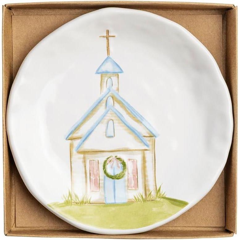 image:imageMud Pie Boxed Three Cross Trinket DishWhiteChurch