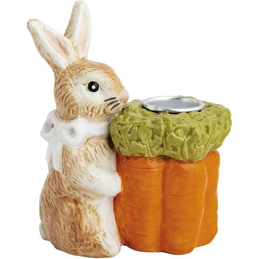 image:imageMud Pie Easter Cabbage Ceramic Taper HolderOrange
