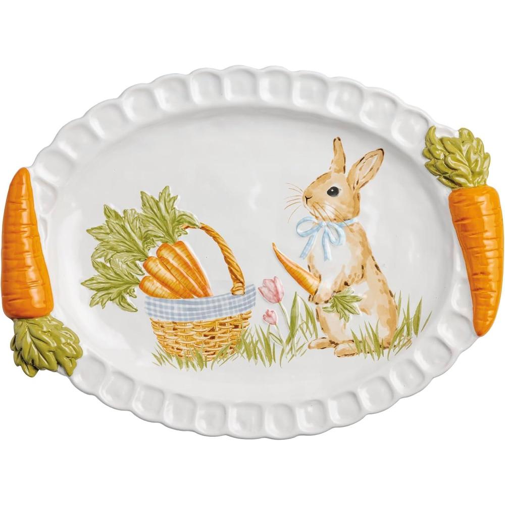 image:imageMud Pie Easter Carrot Handle Platter