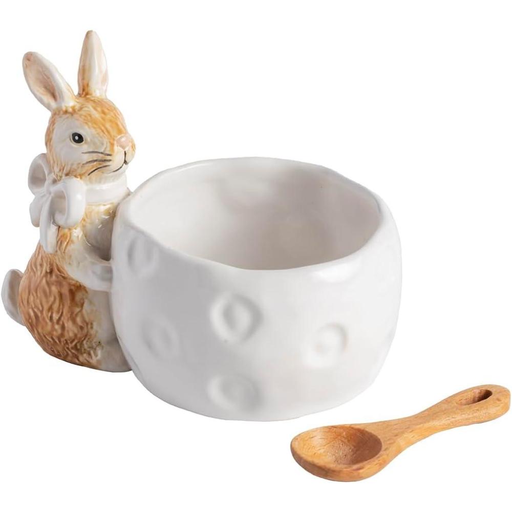 image:imageMud Pie Easter White Bow Bunny Tidbit BowlWhite Bow