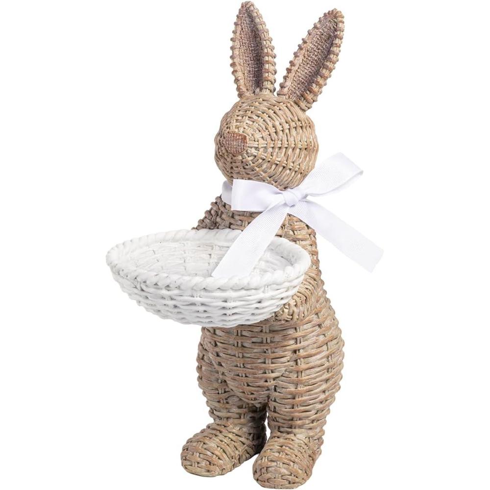 image:imageMud Pie Easter Woven Resin Bunny Tray Sitter