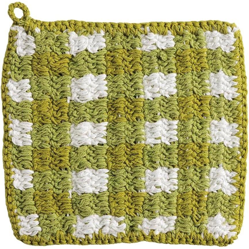 image:imageMud Pie Green Check Crochet Pot HolderGreen Check