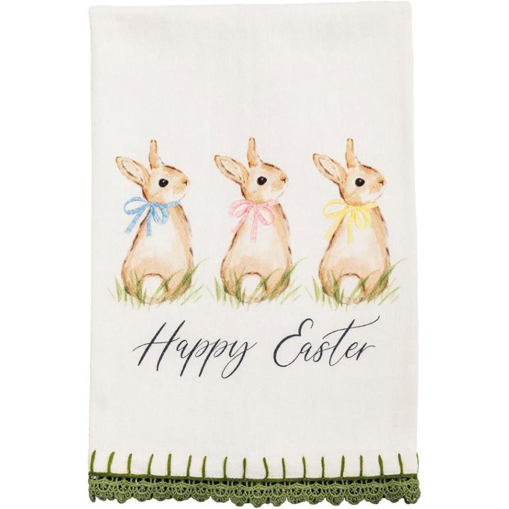 image:imageMud Pie Happy Happy Easter Bunny Printed TowelHappy Easter