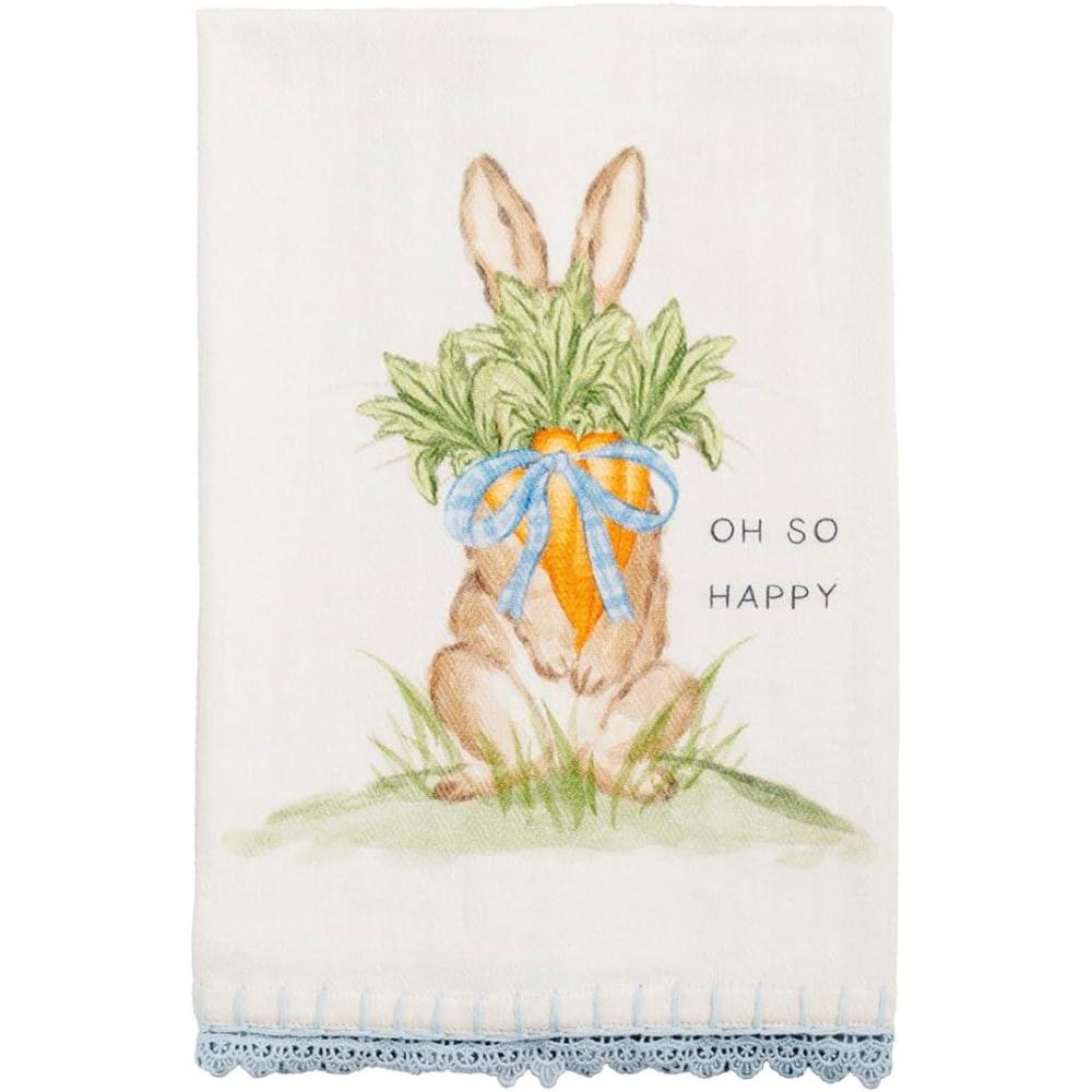 image:imageMud Pie Happy Happy Easter Bunny Printed TowelOh So Happy