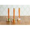 Mud Pie Easter Cabbage Ceramic Taper Holder(Orange)