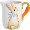 Mud Pie Easter Bunny Carrot Handle Pitcher