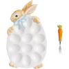 Mud Pie Easter Bunny Deviled Egg Platter and Serving Fork Set