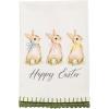 Mud Pie Happy Happy Easter Bunny Printed Towel(Happy Easter)