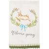 Mud Pie Happy Happy Easter Bunny Printed Towel(Welcome Spring)