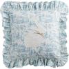 Mud Pie Toile Easter Bunny Lumbar Pillow(Blue Single Bunny)