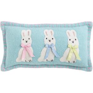 Mud Pie Easter Eggs Felted Mini Pillow(Blue)