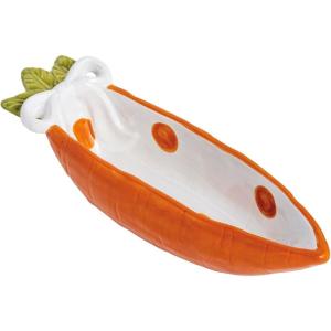 Mud Pie Easter Orange Polka Dot Carrot Candy Tidbit Bowl(White Polka Dot)