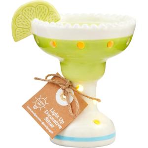 Mud Pie Light Up Margarita Sitter, Green
