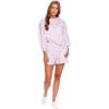 Mud Pie womens Conway Women’s French Terry Pullover Sweatshirt(Lilac Stripe)