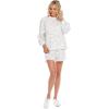 Mud Pie womens Conway Women’s French Terry Pullover Sweatshirt(White Camo)