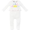 Mud Pie baby-girls Mud Pie Baby Girl Applique Sleeper(Sun)