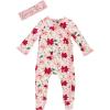Mud Pie baby-girls Mud Pie Baby Girl Sleeper(Poinsettia)
