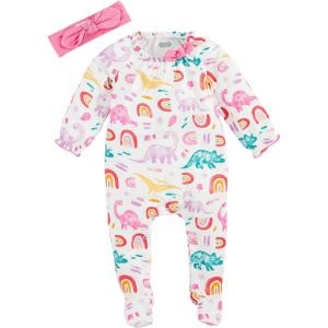 Mud Pie baby-girls Mud Pie Baby Girl Sleeper(Dino)