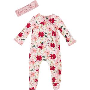 Mud Pie baby-girls Mud Pie Baby Girl Sleeper(Poinsettia)