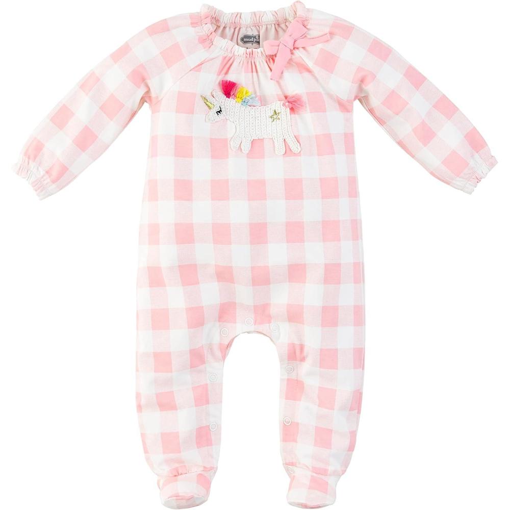 image:imageMud Pie babygirls Mud Pie Baby Girl Crochet SleeperUnicorn