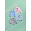 Mud Pie Toddler Girl Quarter Zip Pullover with RIC Rac(Blue)
